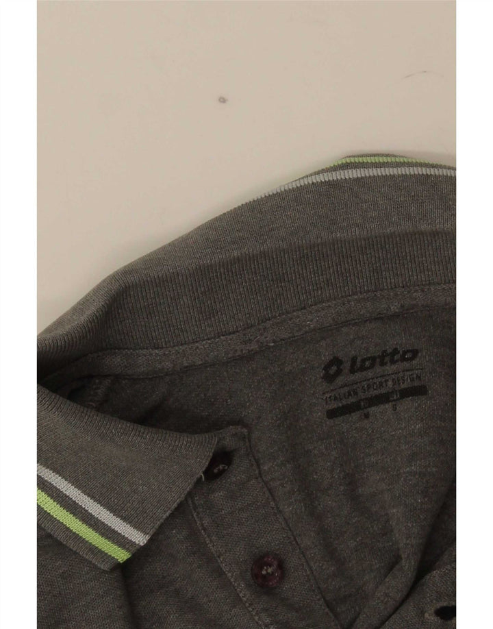 Lotto Polo De Manga Larga Para Hombre Pequeño Gris A Rayas