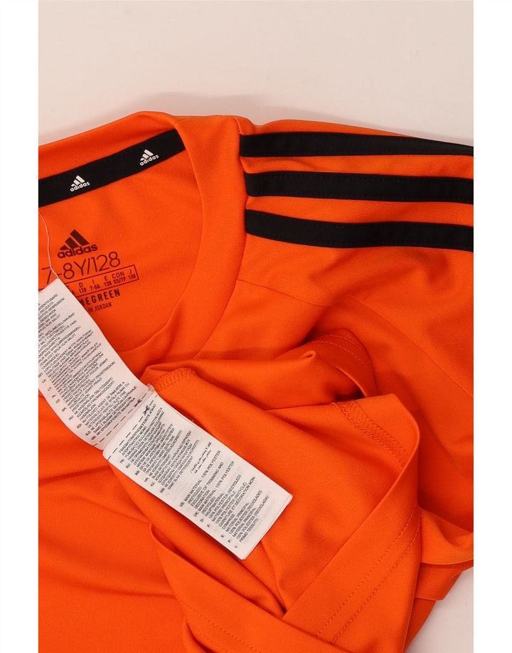 Adidas Boys Aeroready Camiseta Top 7-8 Años Naranja Poliéster