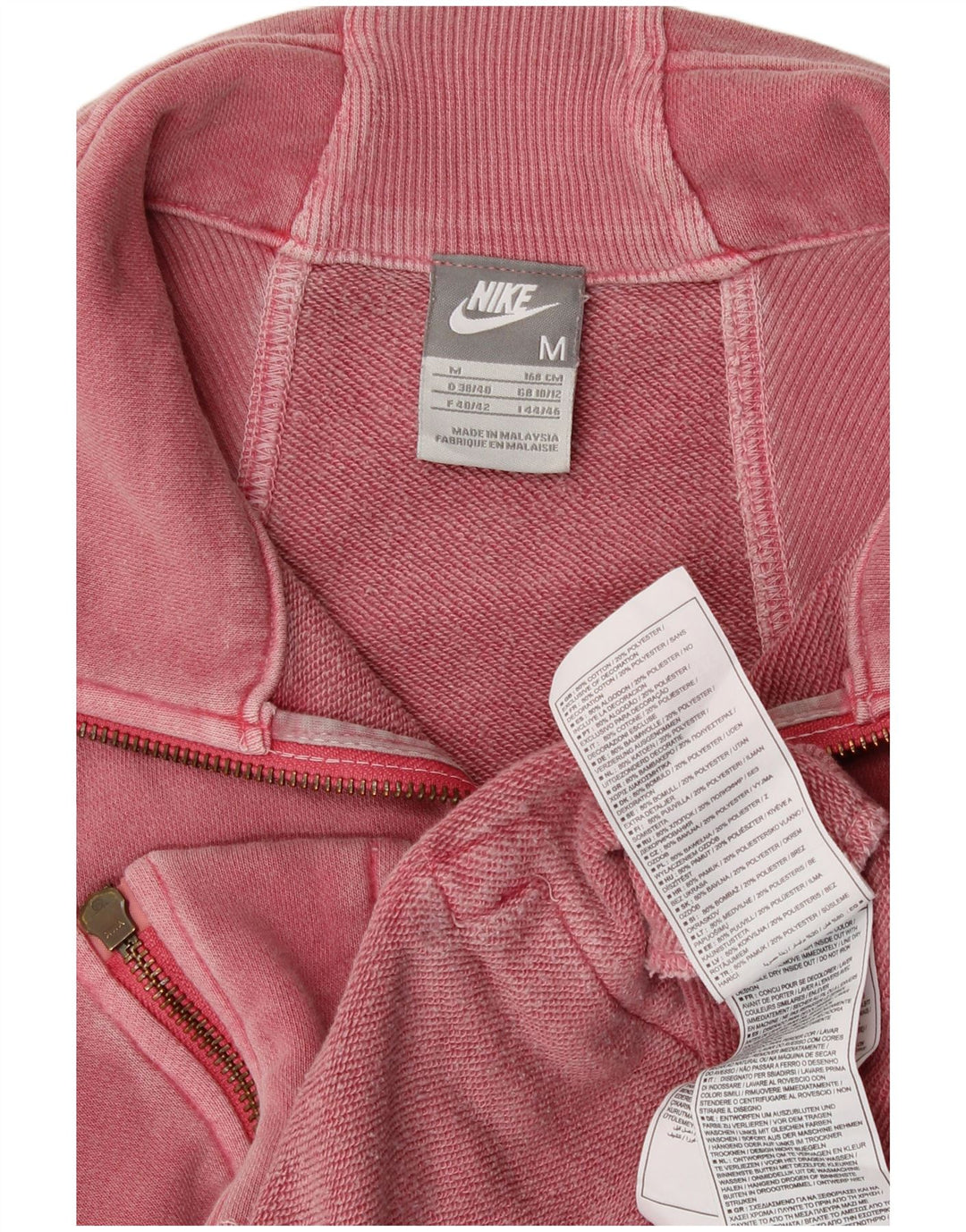 Nike - Chaqueta de chándal para mujer, talla 10/12, algodón rosa mediano