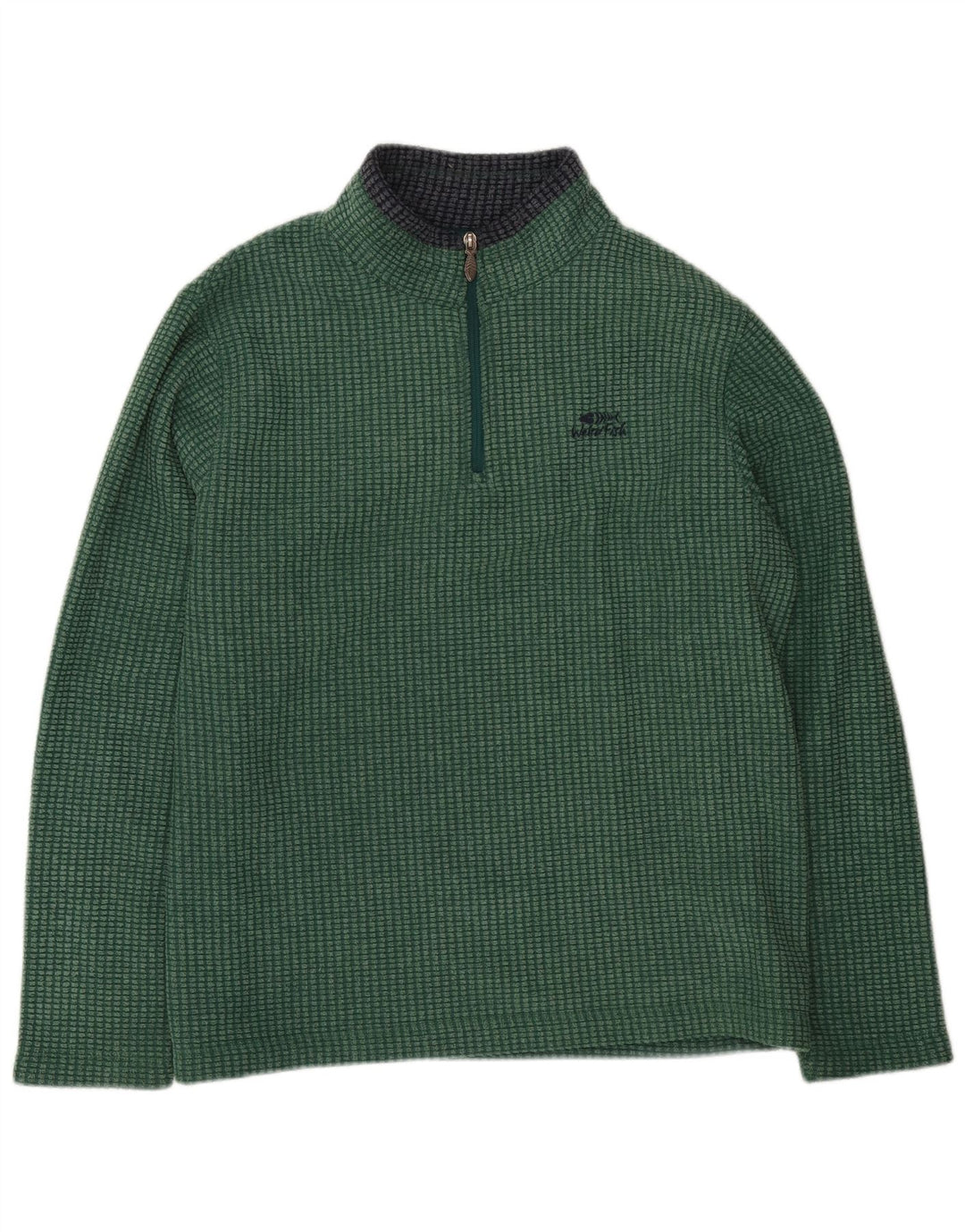 Weird Fish Jersey Polar Hombre con Cremallera y Cuello XL Poliéster Verde
