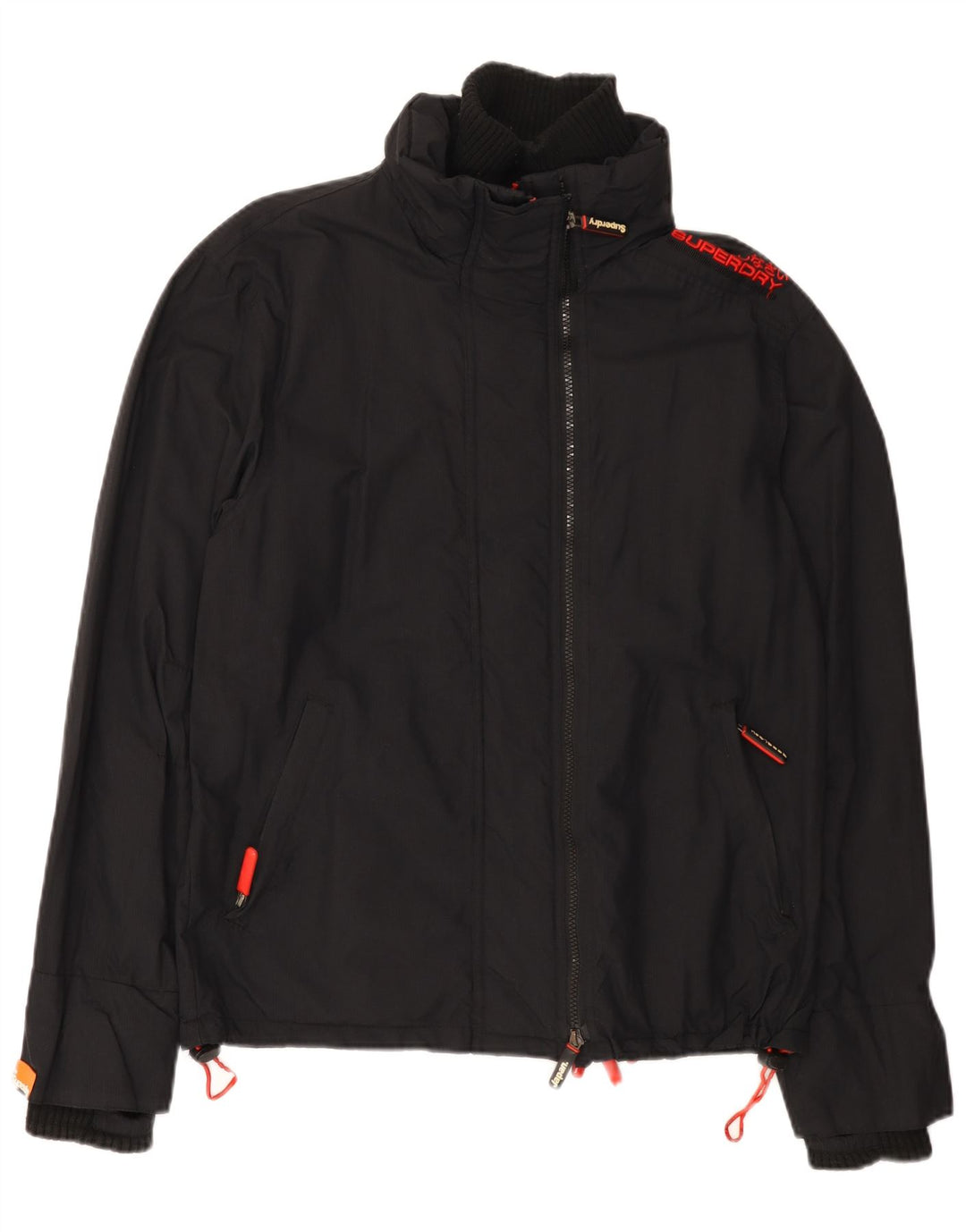 Superdry Chaqueta cortavientos con estampado Windcheater para mujer, talla 40, color negro