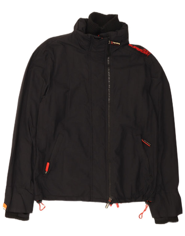 Superdry Chaqueta cortavientos con estampado Windcheater para mujer, talla 40, color negro