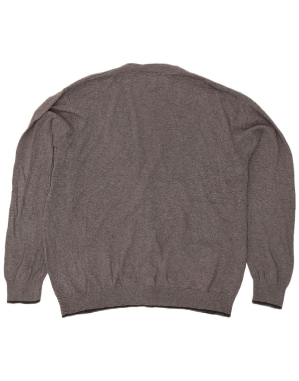Marks & Spencer - Cárdigan azul para hombre, talla 2XL, algodón moteado gris