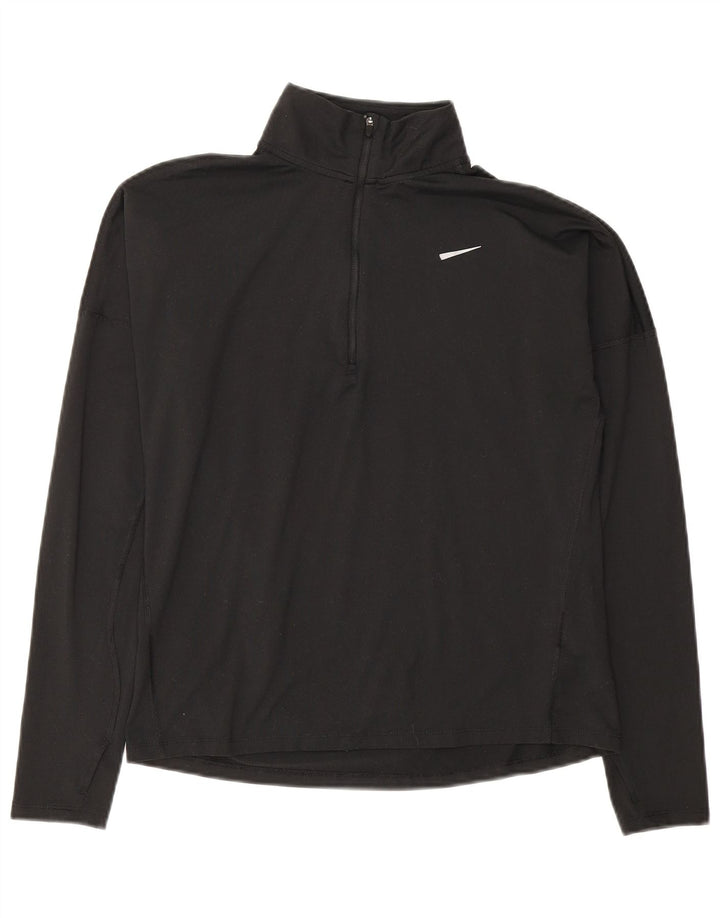 Nike Dri Fit - Chándal con cremallera y cuello para mujer, talla S, color negro