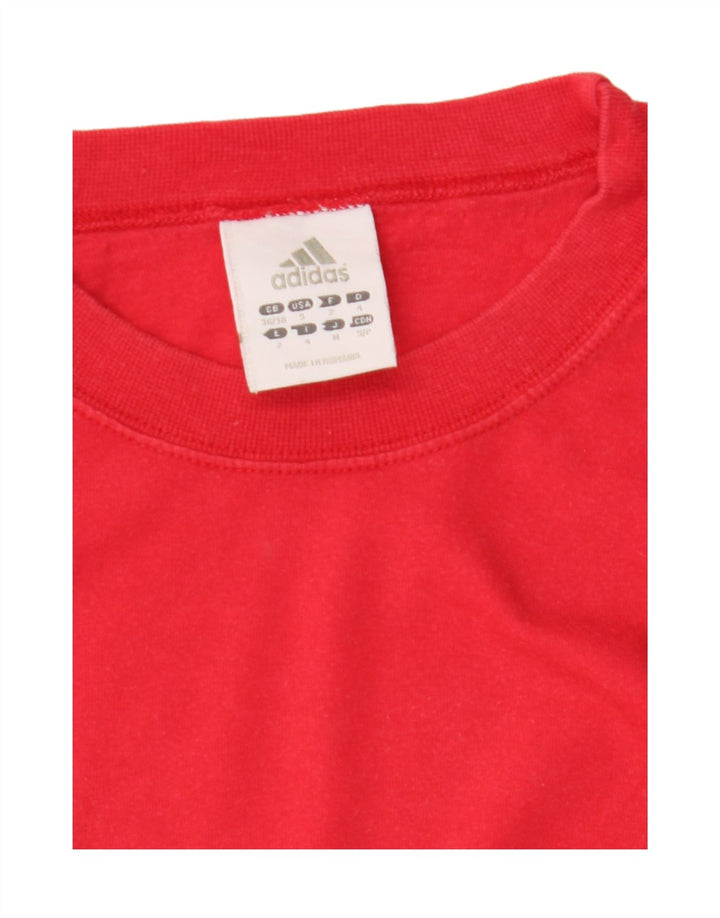 Adidas - Camiseta de manga larga para hombre, talla 36/38, talla pequeña, color rojo