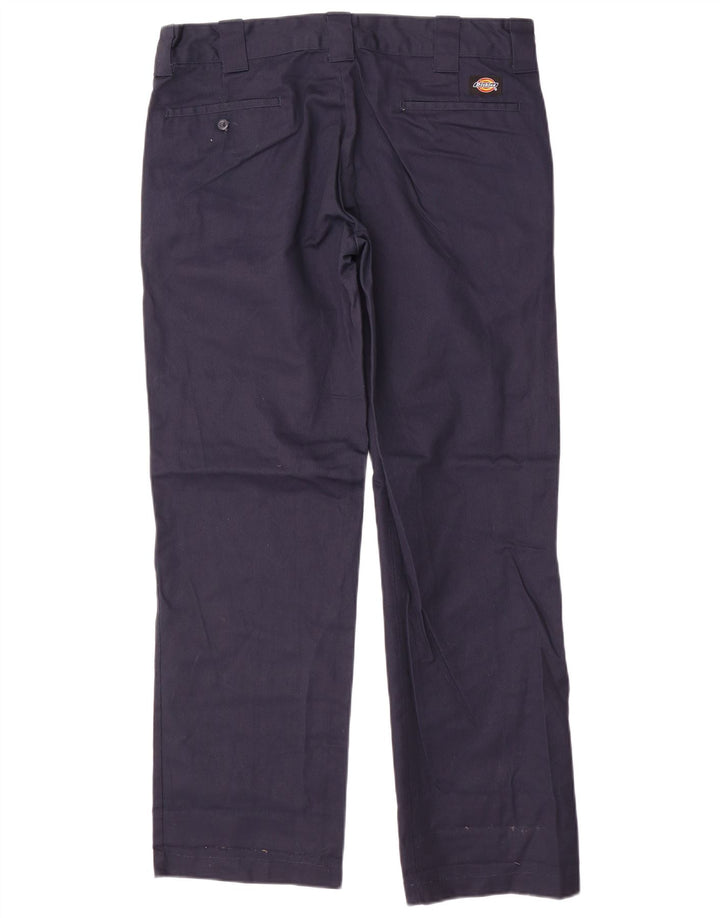 Dickies Pantalón chino recto y ajustado para hombre W34 L32 Poliéster azul marino