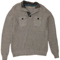 Ted Baker - Jersey para hombre con cuello y botones, talla 4, algodón gris grande