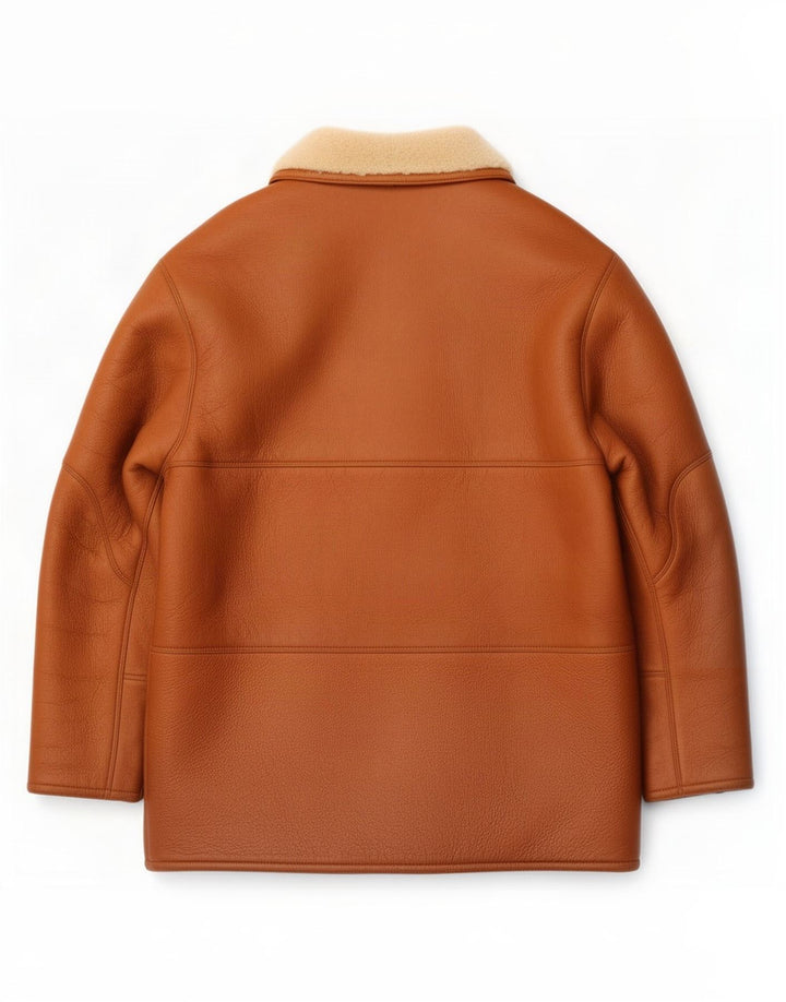 Lamatta Chaqueta de piel de oveja para hombre UK 40 Large Brown
