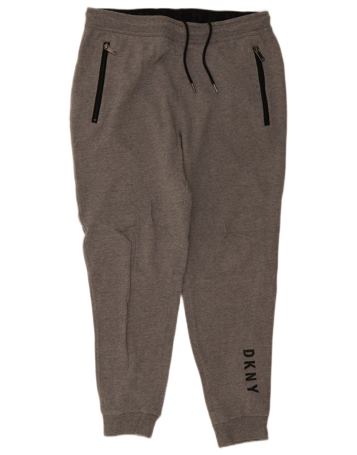 Dkny Hombre Pantalones De Chándal Con Gráfico Joggers De Algodón Moteado Gris Medio