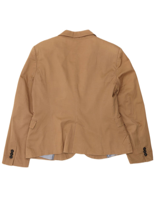 Zara Mujer Chaqueta Blazer De 1 Botón UK 40 XL Beige
