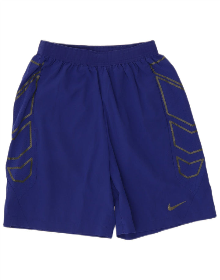 Pantalones cortos deportivos con estampado gráfico para hombre Nike Poliéster azul medio