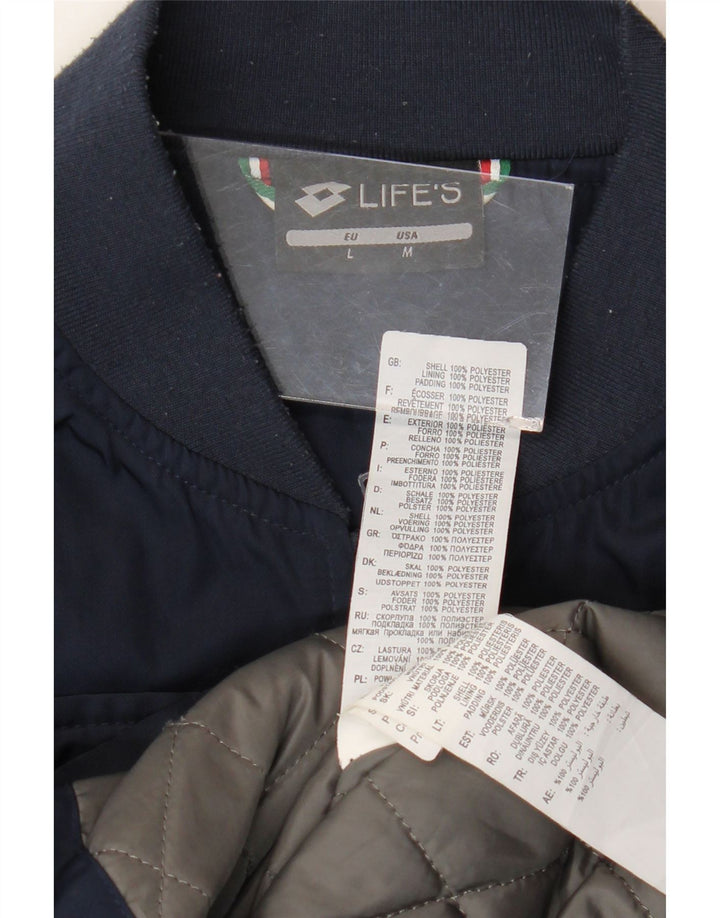 Lotto Chaqueta Bomber para Hombre UK 38 Medium Azul Marino Poliéster