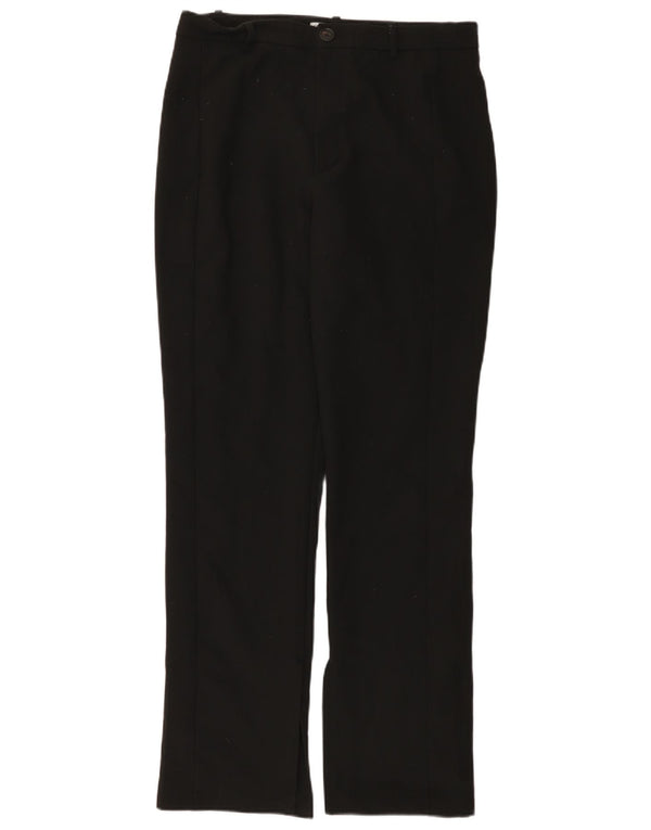 Zara Mujer Pantalones Casuales Rectos Grande W30 L32 Negro