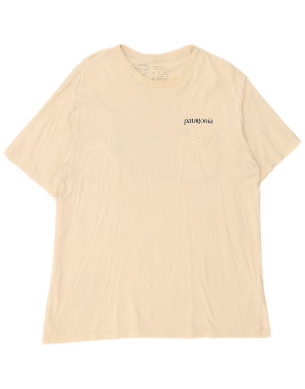Patagonia Hombre Regular Fit Graphic Camiseta Top Grande Beige