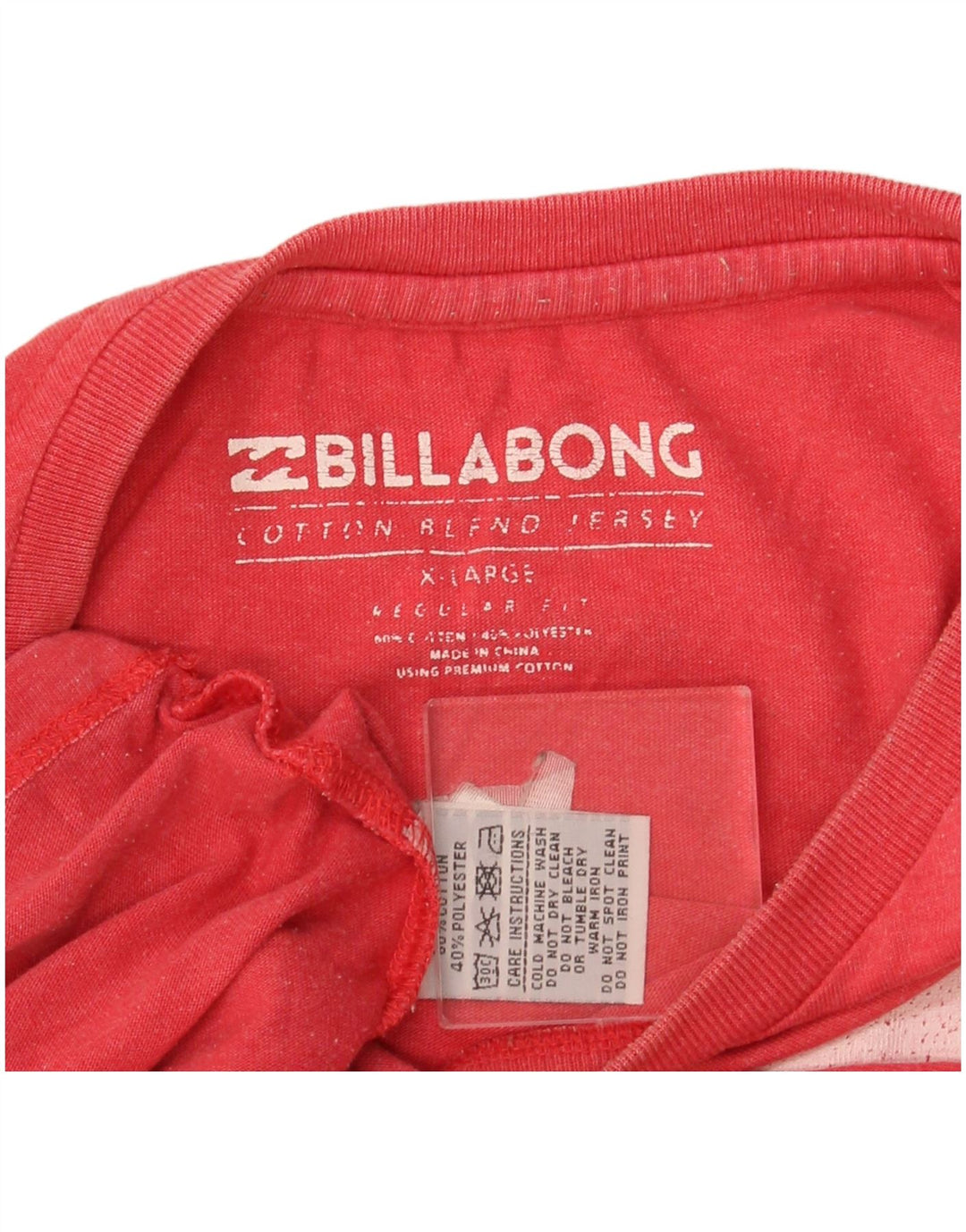 BILLABONG Camiseta gráfica para hombre Top XL Algodón rojo