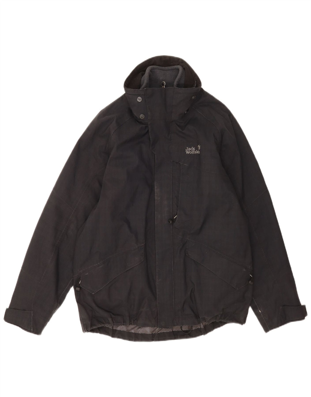 Jack Wolfskin Chaqueta cortavientos para hombre UK 36 Small Poliéster negro