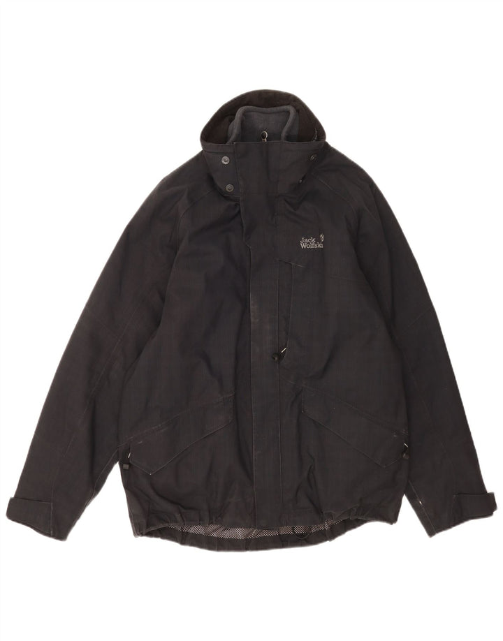 Jack Wolfskin Chaqueta cortavientos para hombre UK 36 Small Poliéster negro