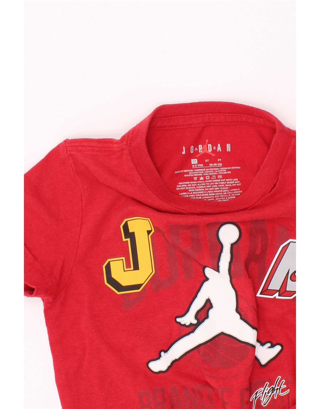 Jordan Camiseta gráfica para niños Top 2-3 años Rojo Algodón