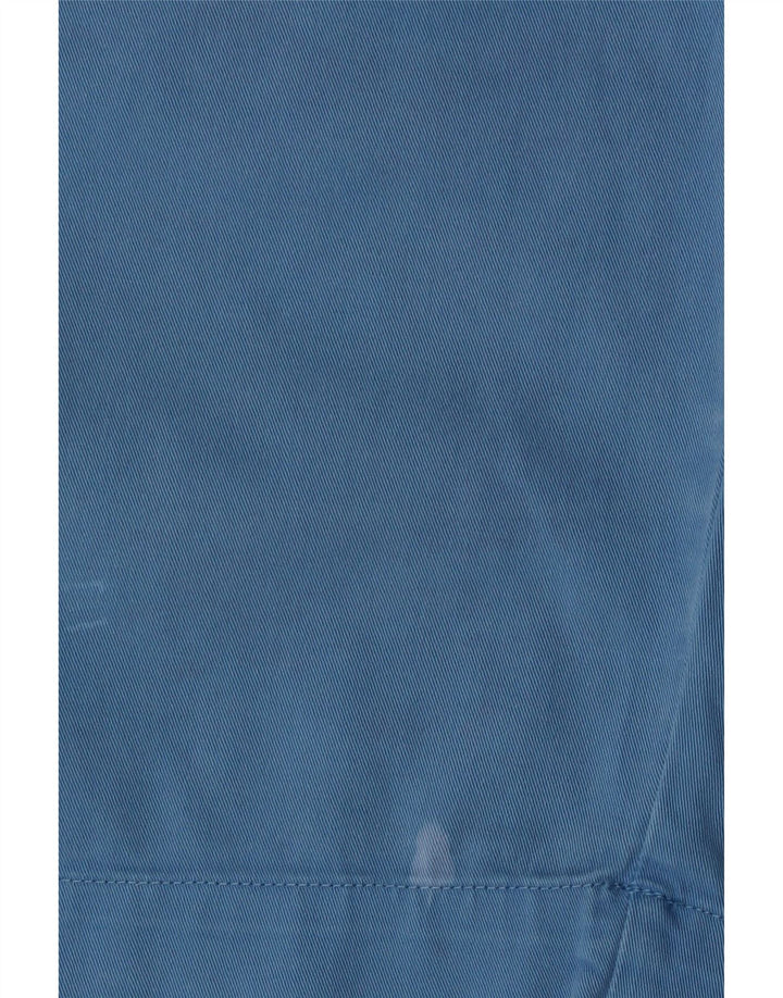 Zara Mujer Pantalones Cortos Chinos Grande W30 Algodón Azul