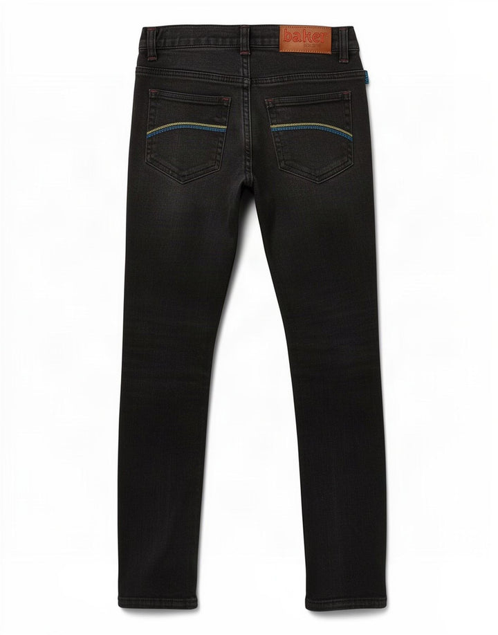 Ted Baker Vaqueros ajustados para niños 8-9 años W24 L22 Algodón negro