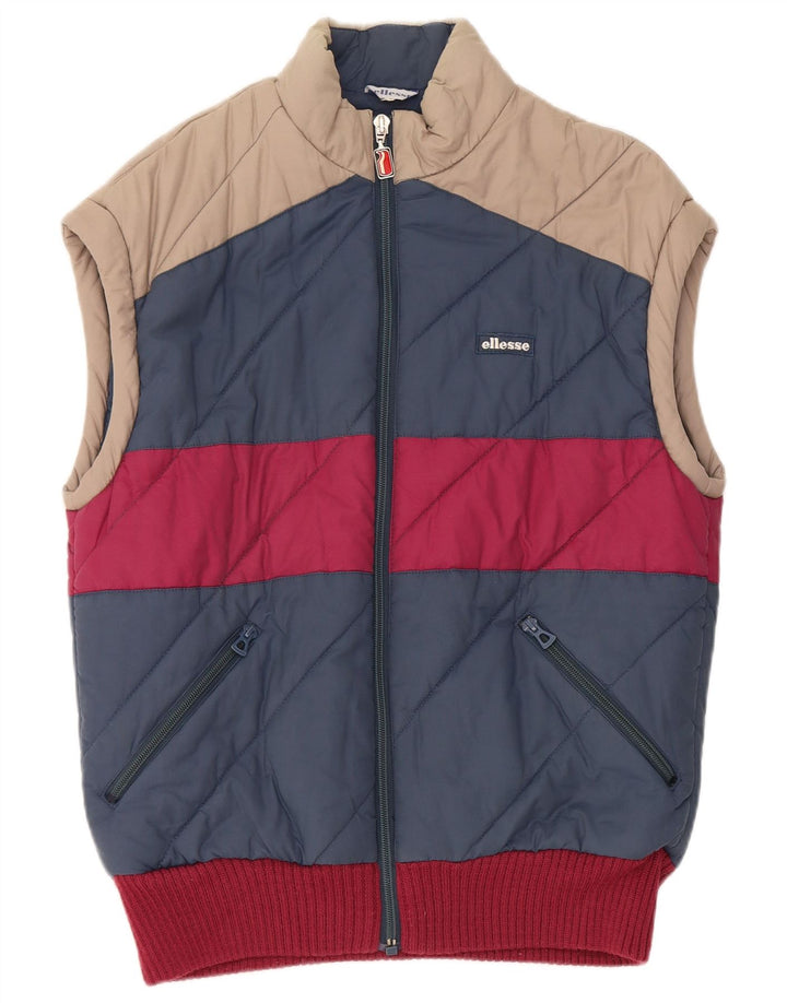 Ellesse Hombre Chaleco acolchado IT 48 Algodón color block azul medio
