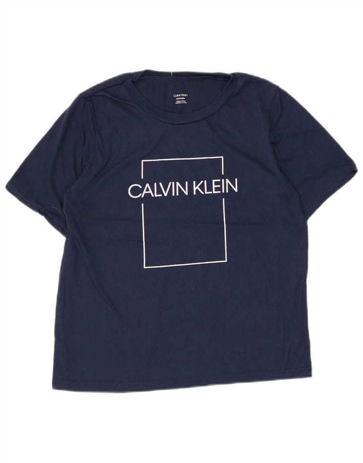 Calvin Klein Camiseta gráfica para niño 14-15 años XL Azul marino Poliéster