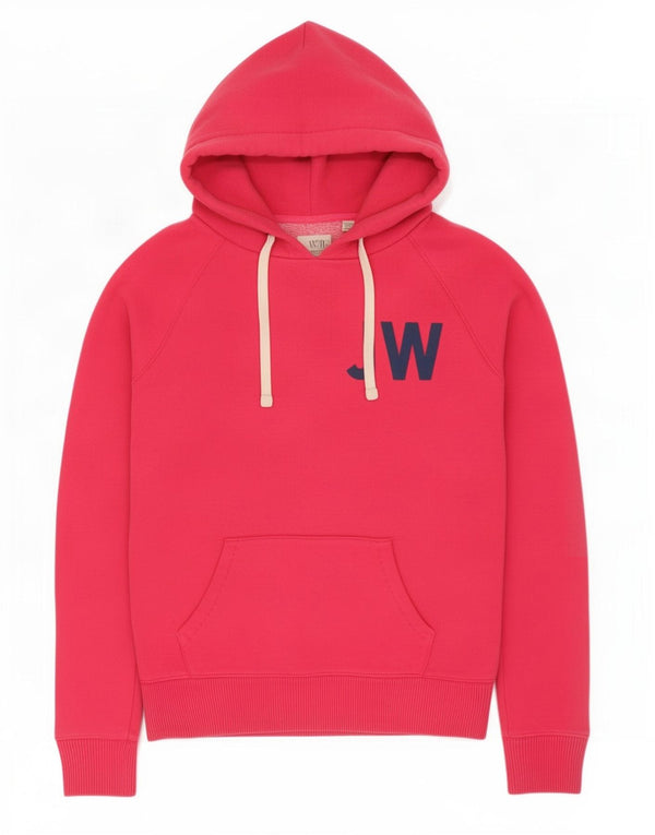 Jack Wills Sudadera con capucha gráfica para mujer UK 10 Small Pink Cotton