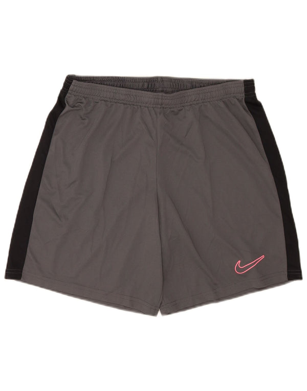 Pantalones cortos deportivos ajustados Dri Fit para hombre Nike Poliéster color gris grande