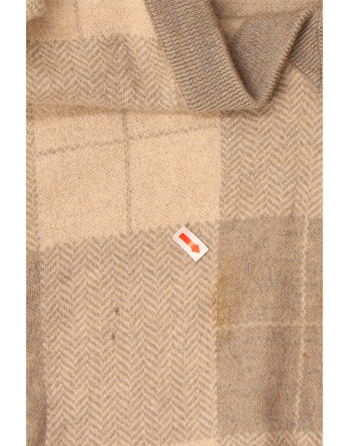 VALENTINO Jersey Hombre Cuello Pico XL Lana Patchwork Gris