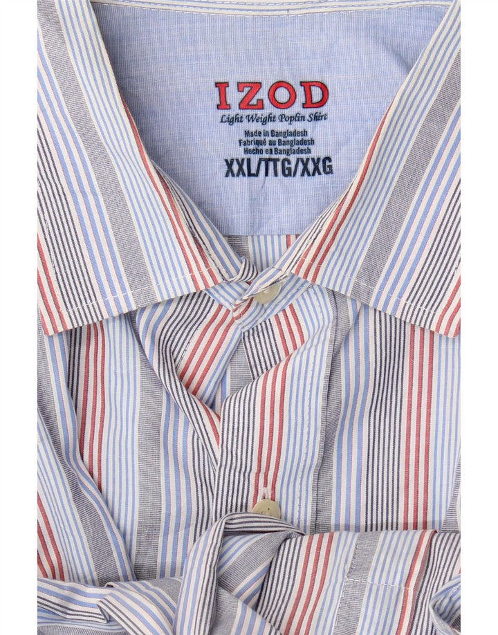 Camisa Izod Hombre 2XL Azul Rayas