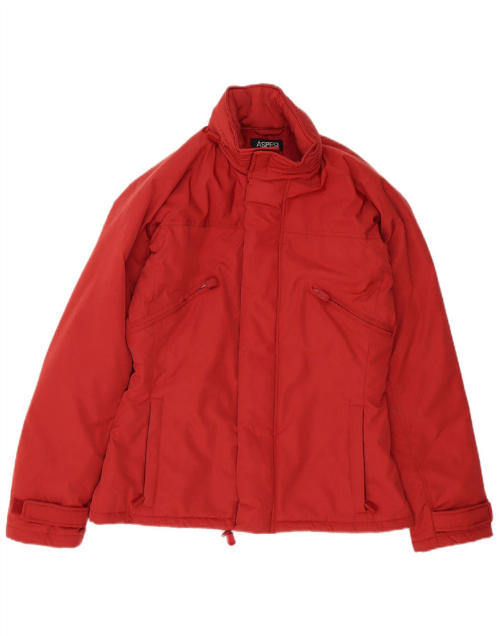Aspesi Chaqueta Acolchada Mujer UK 44 Mediano Rojo Poliéster