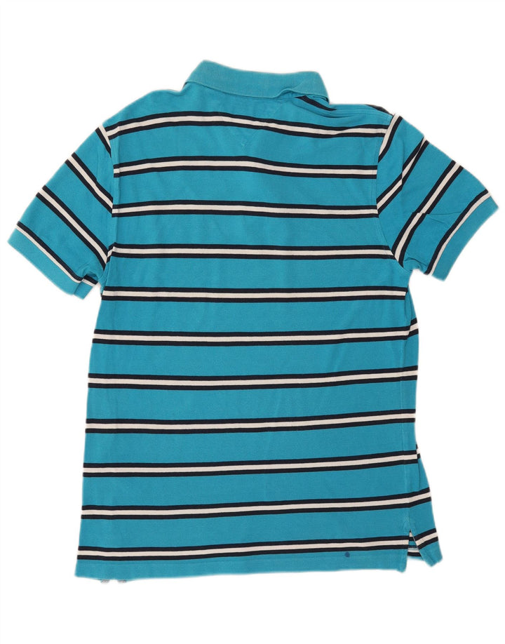 Tommy Hilfiger Polo de ajuste personalizado para hombre de algodón a rayas azul medio