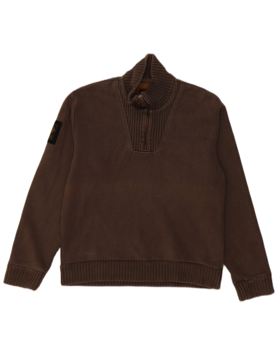 REPLAY Suéter tipo jersey con cuello y cremallera para hombre Gris medio