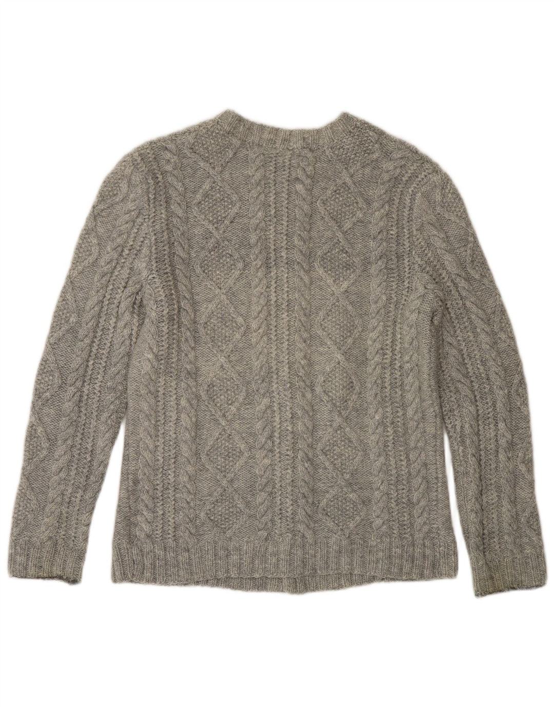 VINTAGE Mujer Cardigan Suéter Reino Unido 10 Pequeño Gris