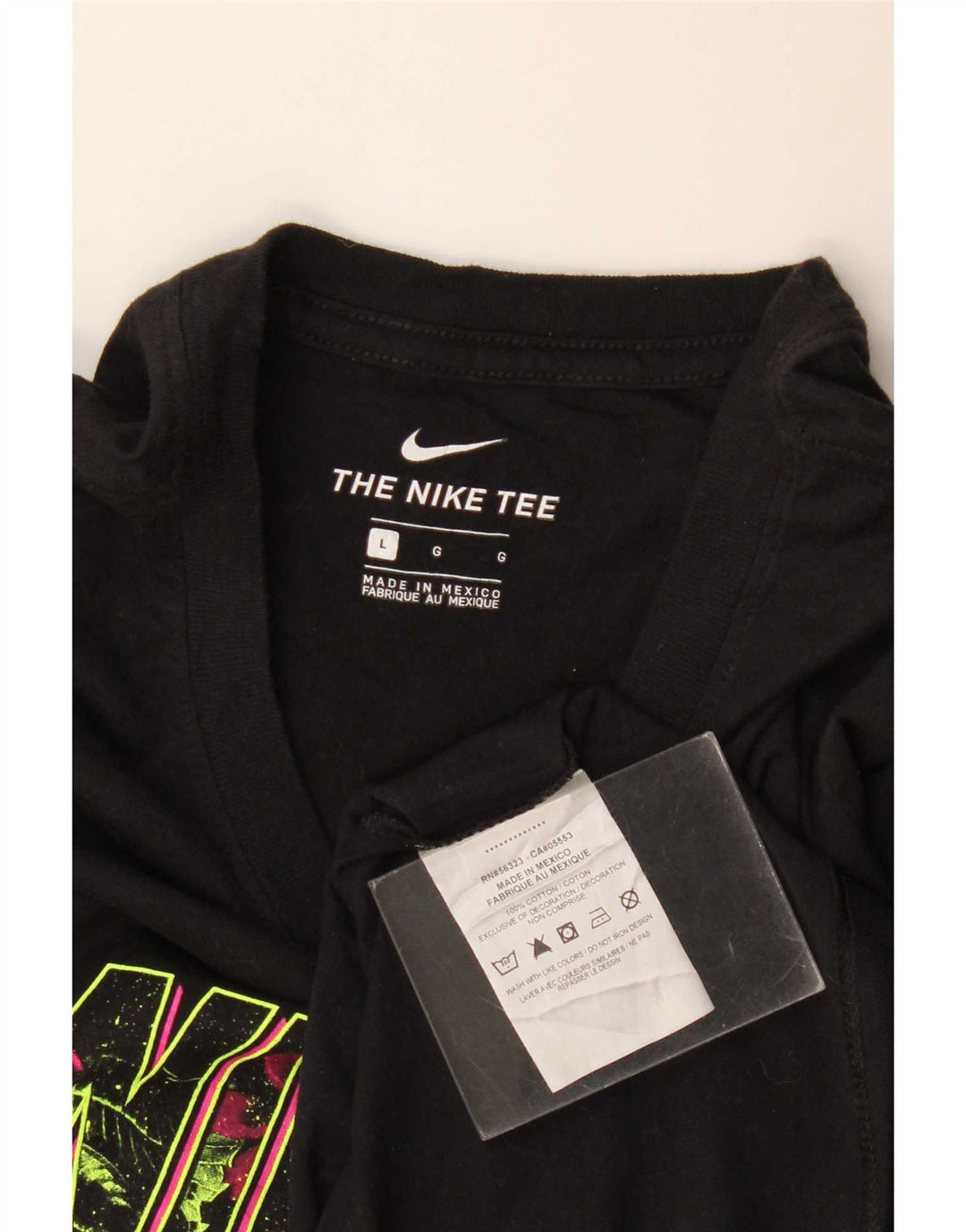 Nike - Camiseta gráfica para hombre, talla grande, algodón negro