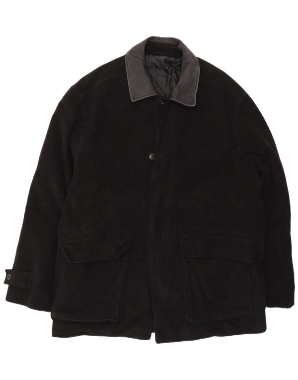 Marks & Spencer Abrigo para hombre UK 44 2XL Algodón negro