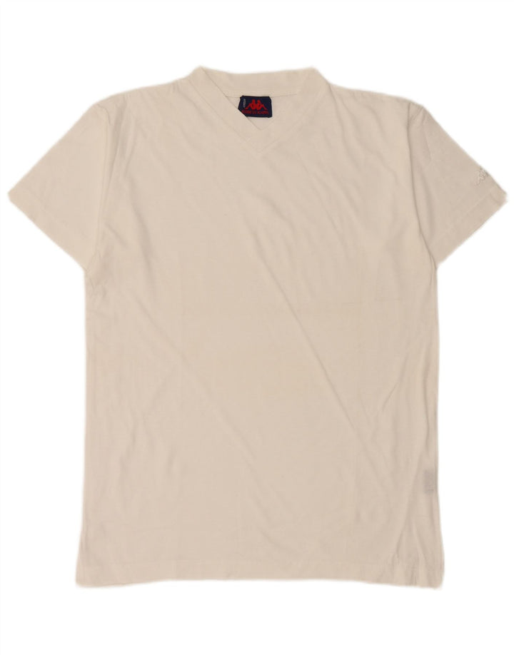 KAPPA Camiseta Hombre Top Medium Blanco Algodón
