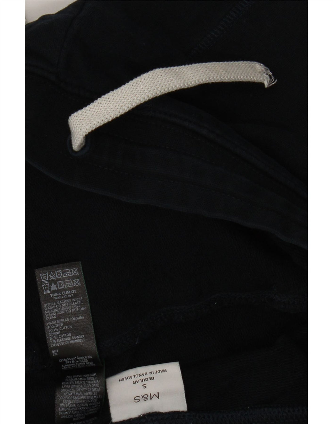 Marks & Spencer - Pantalones de chándal para hombre, talla pequeña, algodón azul marino