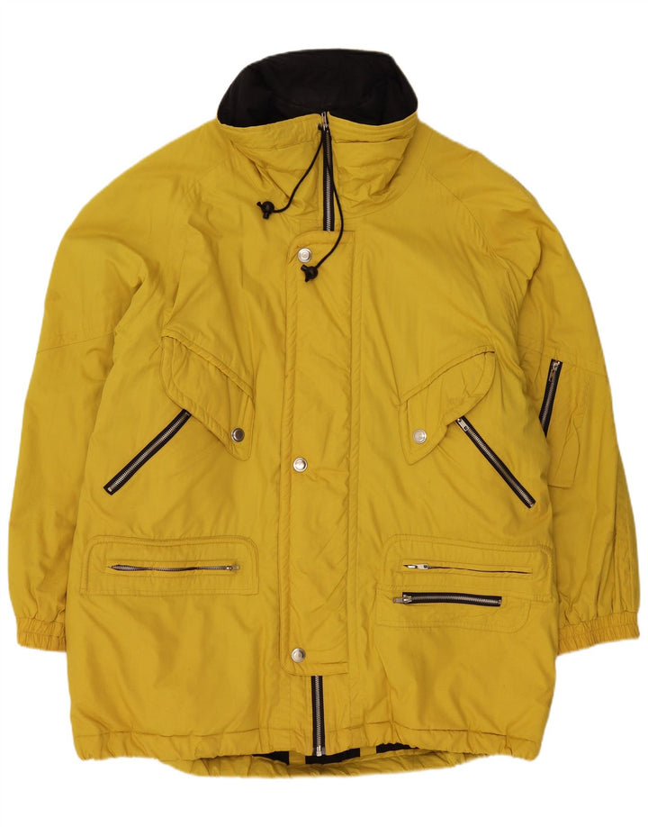 VINTAGE Chaqueta utilitaria de gran tamaño para hombre IT 56 3XL Algodón amarillo