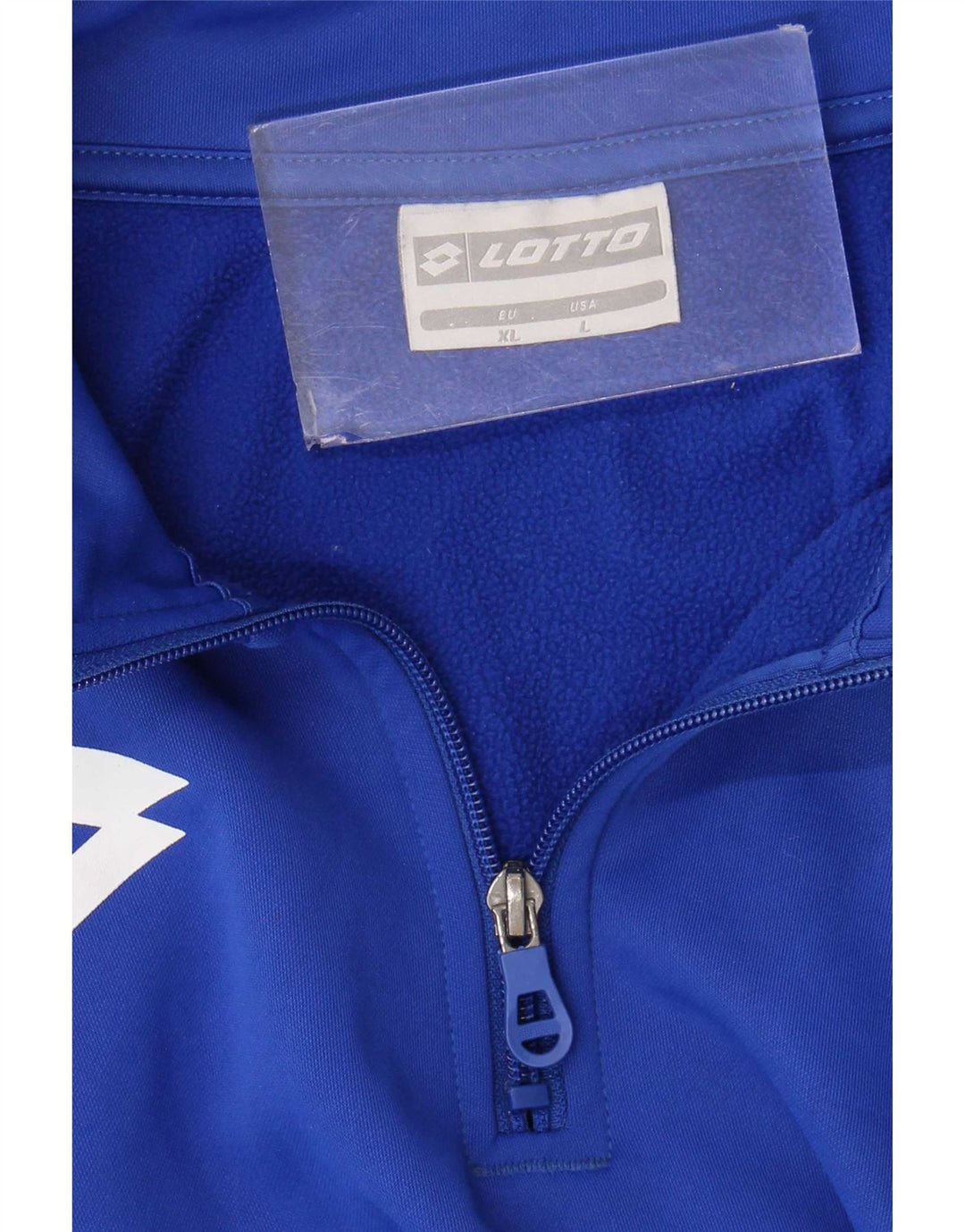 Lotto - Sudadera con cuello y cremallera para hombre, color azul