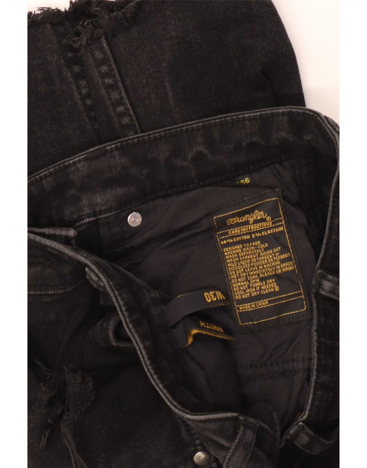 Wrangler Pantalones Cortos De Mezclilla Desgastados Para Mujer W30 Algodón Negro Mediano
