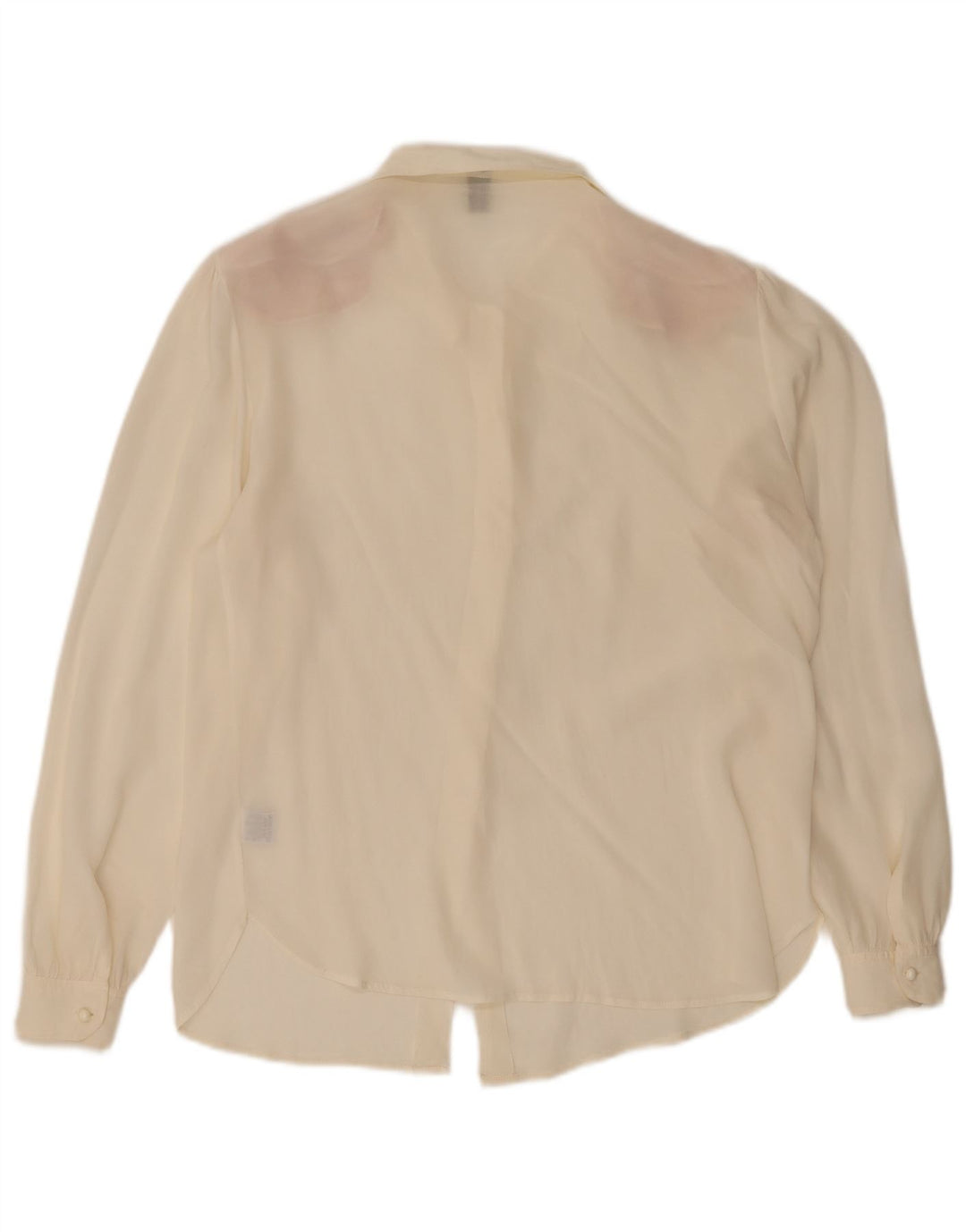 Blusa vintage para mujer IT 44 Mediana Acetato blanco roto