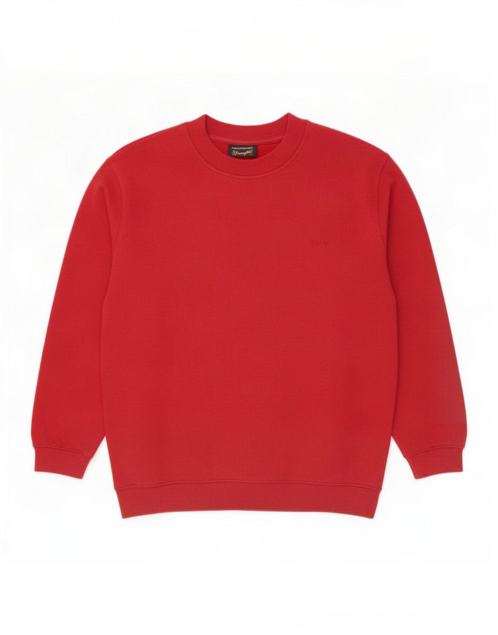 Wrangler Hombre Sudadera Jumper Large Rojo Algodón