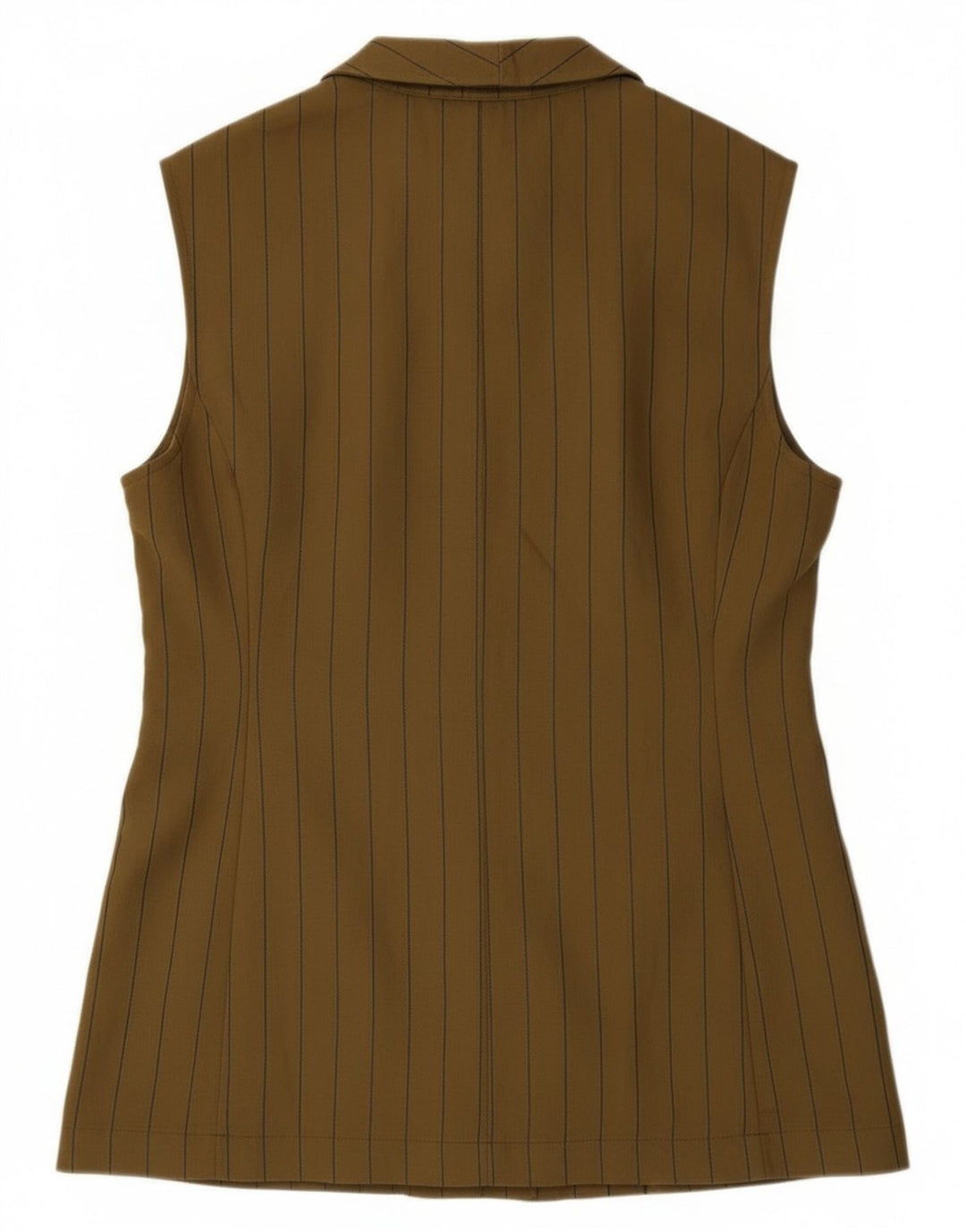 Rinascimento Chaqueta Blazer sin Mangas para Mujer UK 40 Grande Caqui Rayas