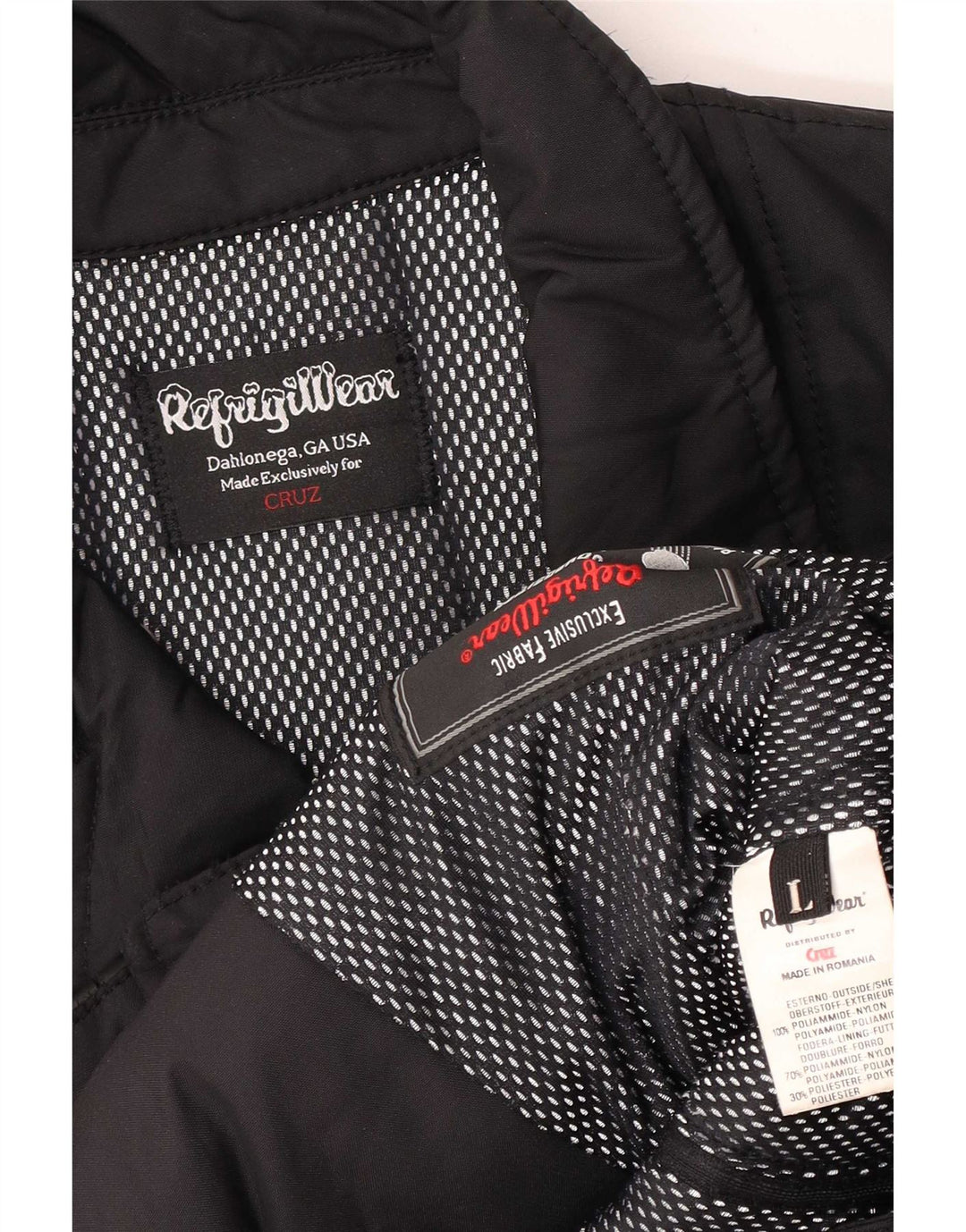 Refrigiwear Chaqueta cortavientos Cruz para mujer Reino Unido 14 Grande Poliamida negra