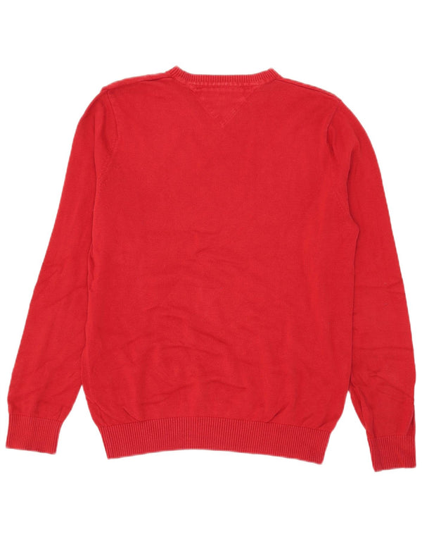 Tommy Hilfiger Jersey con cuello en V para hombre pequeño de algodón rojo
