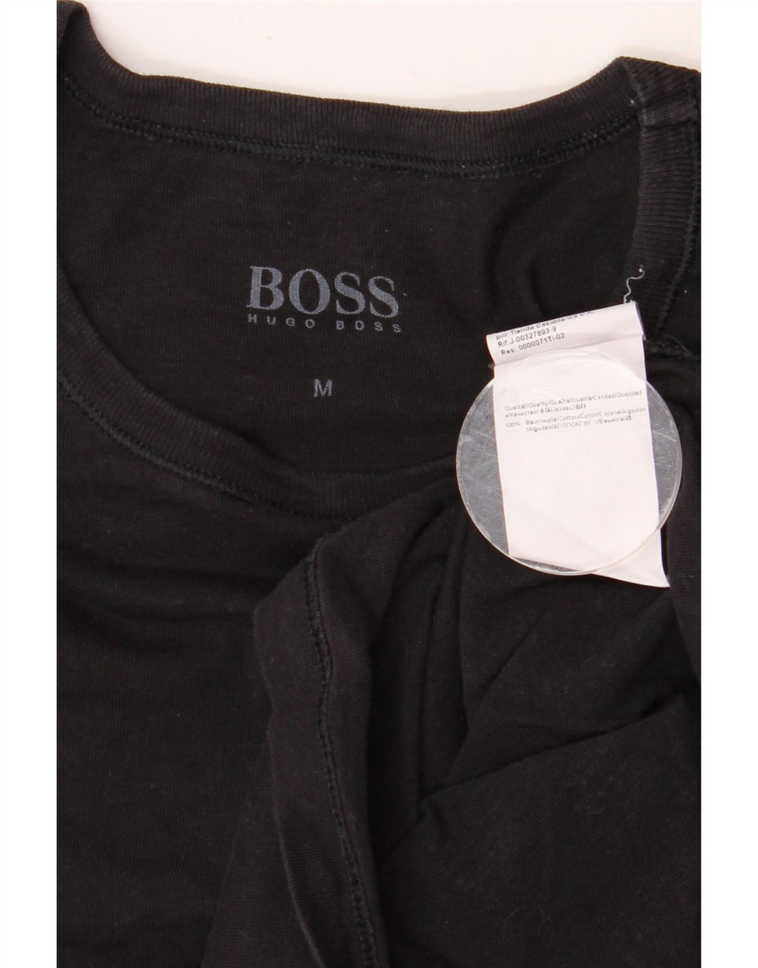 Camiseta HUGO BOSS Hombre Top Medium Negro Algodón
