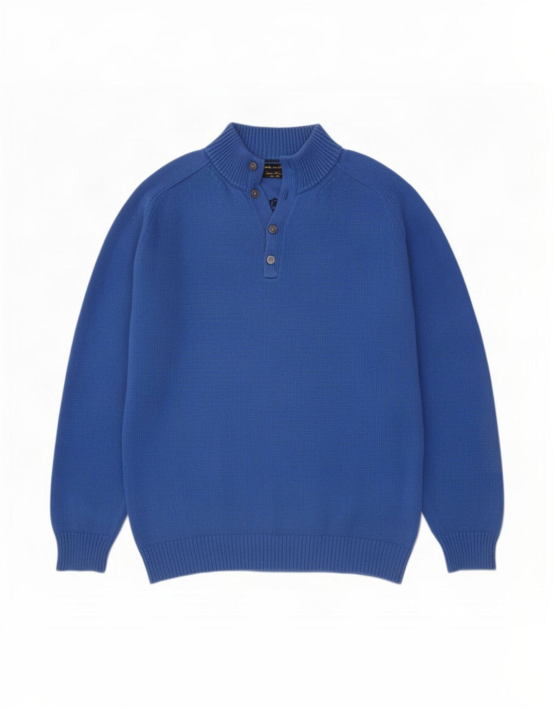 Massimo Dutti Jersey Hombre con Cuello Botonado 2XL Algodón Azul