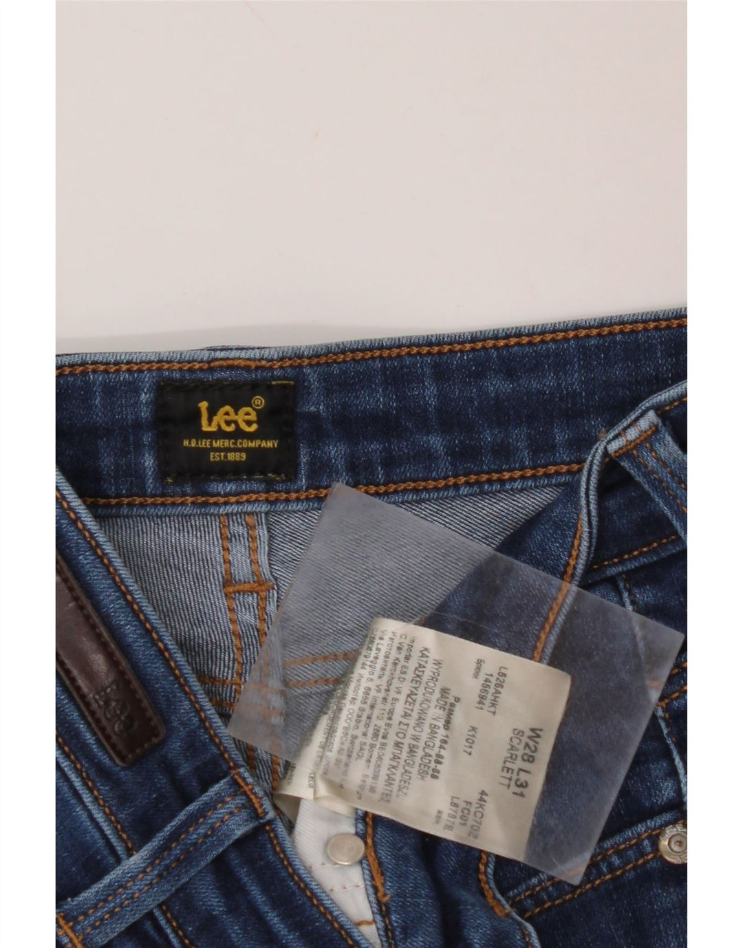 LEE Mujer Scarlett Skinny Jeans W28 L29 Algodón Azul