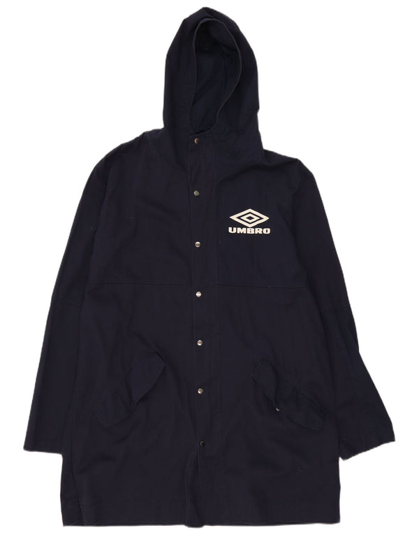 Umbro Parka con capucha gráfica para hombre UK 40 Large Azul marino Algodón